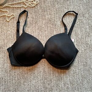 Victoria’s Secret PINK Super Push-Up Bra Black 32DD #201